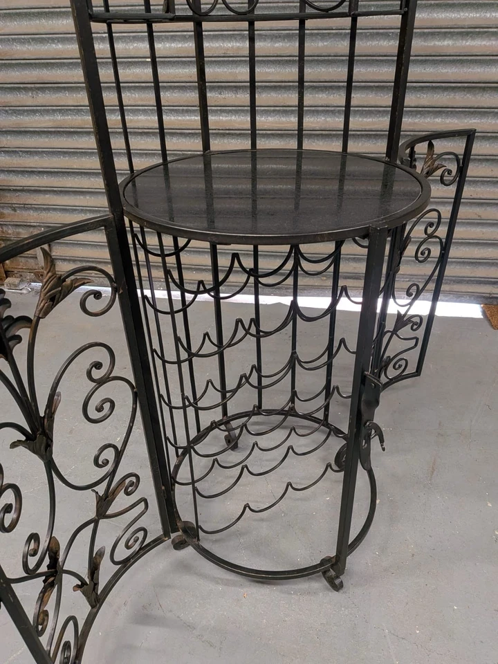 Vintage Wrought Iron Birdcage Wine Station Bar - Image 4 of 4