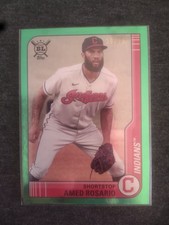 2021 Topps Big League Amed Rosario #83 Green Foil /75 Cleveland Indians NY Mets