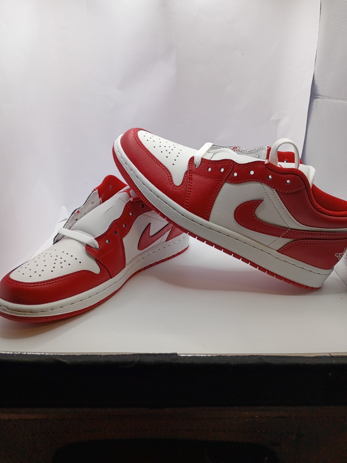 Nike Air Jordan 1 Low Varsity Red Mens Sneakers 553558 166