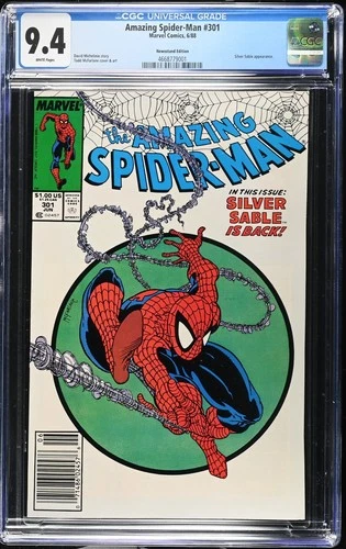 Amazing Spider-Man #301 CGC 9.4 Newsstand Edition Incredible Book! Vol 1 1988