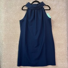 NWT SAIL TO SABLE Shift Dress Womens XL Navy Cocktail Formal Wedding Guest Work