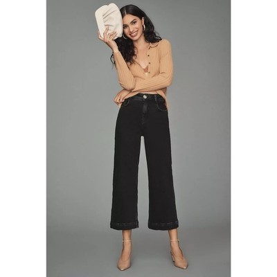 Anthropologie Pilcro Women s The Skipper High-Rise Crop Wide-Leg Jeans ~ US 26