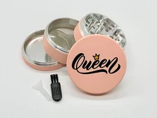 QHP 2.5" Premium Aluminum Spice Grinder | Pink | Non-stick