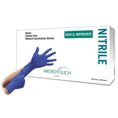 Micro-Touch Nitrile Nitrile Exam Glove Standard Cuff Length LARGE 2000 per Case