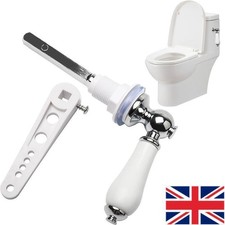 Toilet Flush Lever Traditional Ceramic Handle WC White Cistern Replacement Part