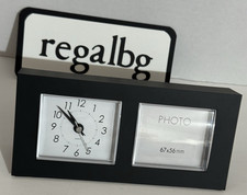 Quarts Double Framed Clock and Picture holder  2/5/8"by 3 1/16" 