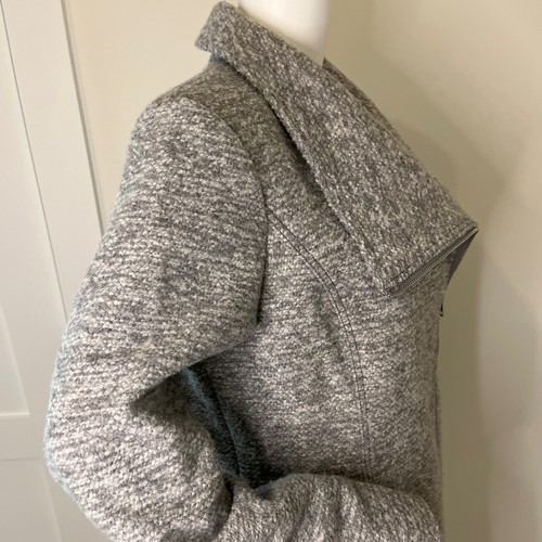INC International Concepts grau asymmetrischer Reißverschluss Damen Jacke Mantel Größe Large - Bild 6 von 10