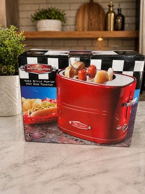 Nostalgia Electrics Retro Series '50s Pop-Up Hot Dog Toaster Red Electric