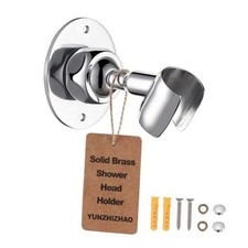 Adjustable Shower Head Holder Wall Mount, Solid Brass Screw Installation