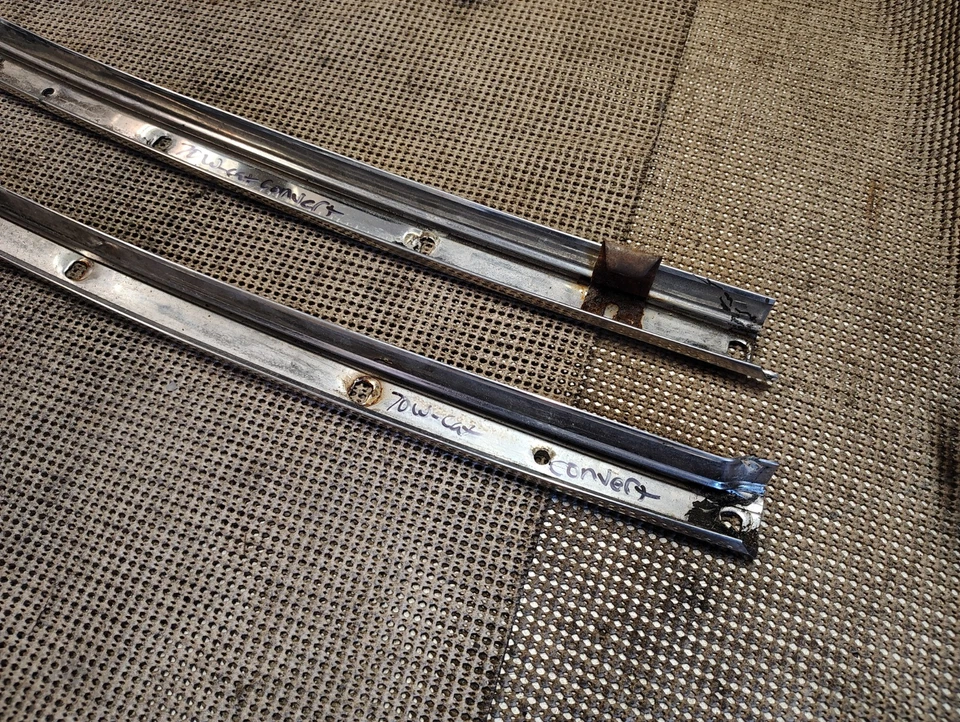1969-70 Buick Wildcat LeSabre Electra Convertible A-Pillar Weatherstrip Channels - Image 2 of 4
