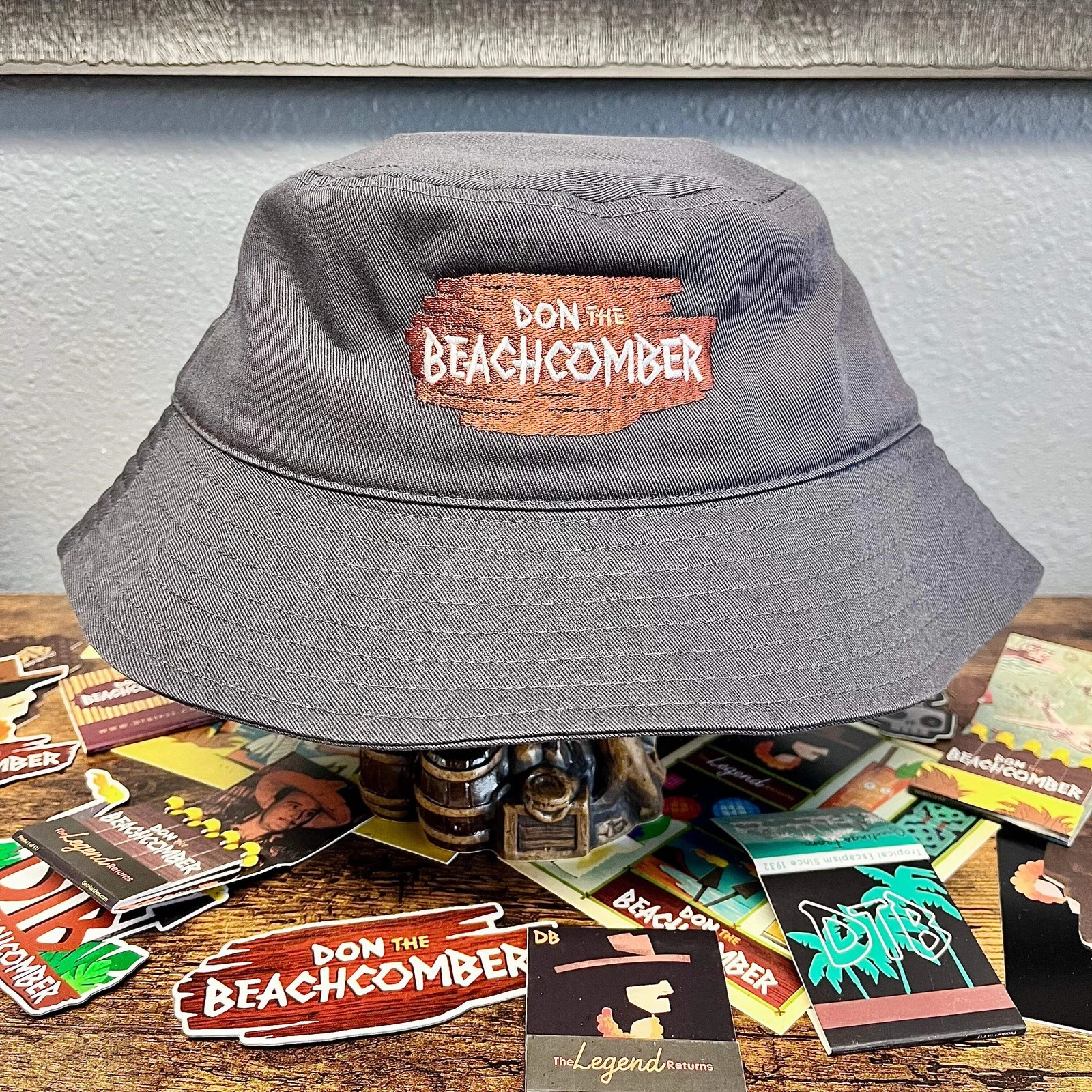 Don the Beachcomber Logo Bucket Hat In Navy