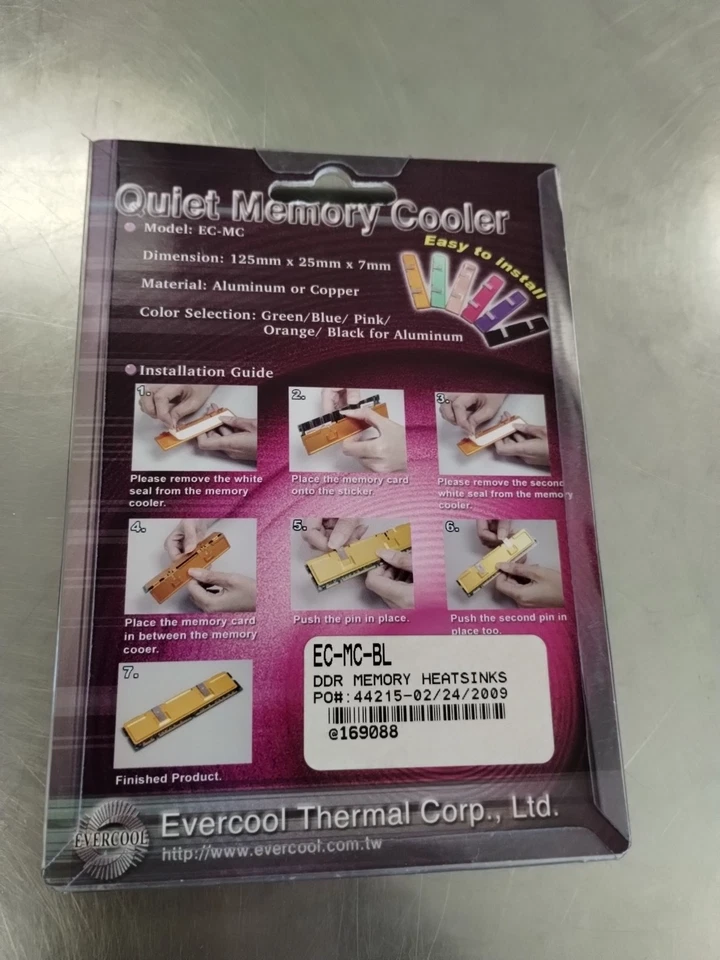 Disipador térmico con memoria DDR Evercool EC-MC-BL Foto 2 de 2