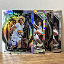 NALYSSA SMITH 2025 Panini WNBA Select & Prizm Lot (Silver/Cracked Ice/Concourse)