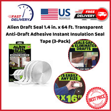Alien Draft Seal Transparent Anti-Draft Adhesive Instant Insulation Tape 3-Pack