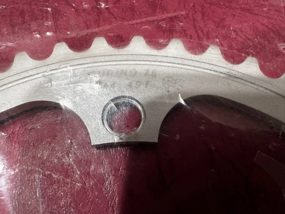 NUEVO Plato Sugino 75 49T 1/8" NJS 144 BCD 5 Pernos Bicicleta de Pista Fixie Aleación Fija Foto 3 de 4