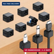 10 Pack Cord Organizer, Magnetic Cable Management, Cord Holder for Desk, Adhesiv