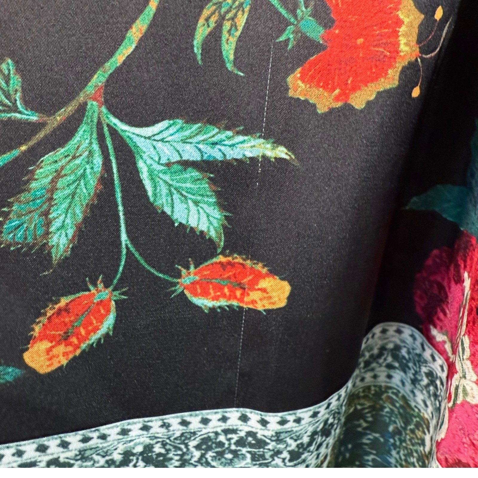 John Mark Multicolor Floral Patchwork Button Down… - image 7