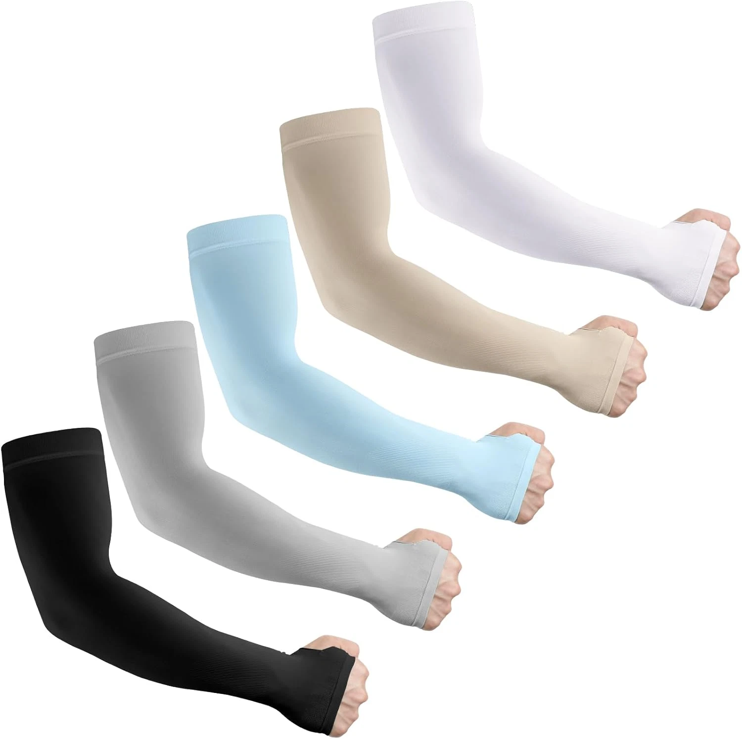 Sun Protection Cooling Arm Sleeves for Men &Women,Compression Sleeves for Footba