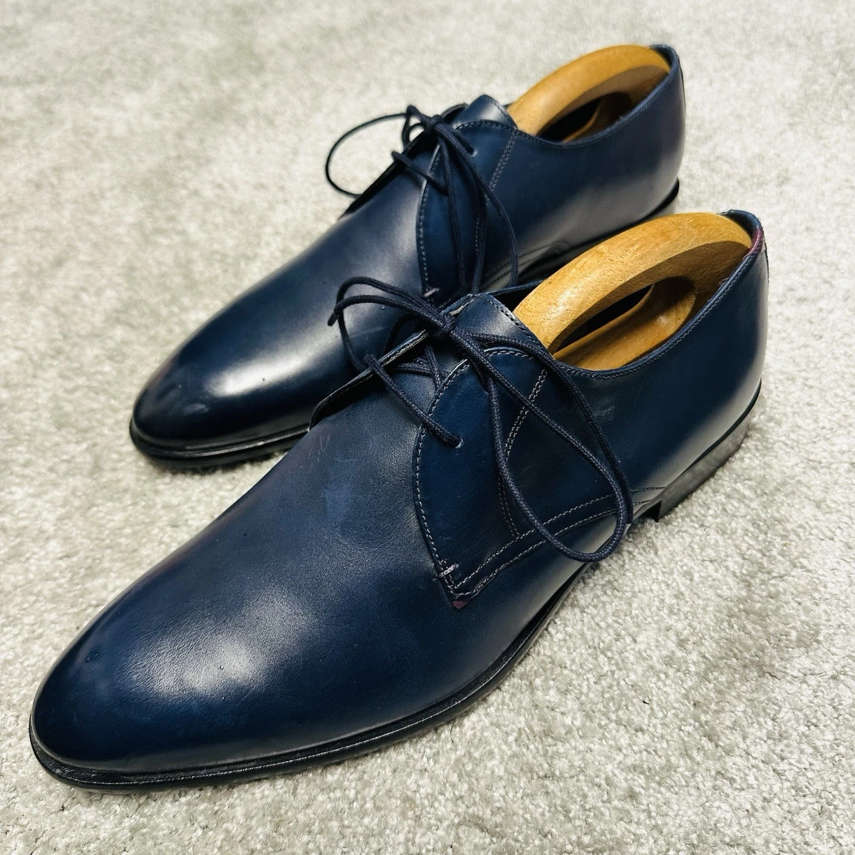 Ted Baker London Suede Dress Shoes Men 10 Derby Oxfords Leather Navy Blue Formal ted baker mens oxford shoes 2026 Buy main image 2