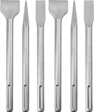 6-Piece SDS Max Chisel Set, Concrete Drill Bit Set Rotary Hammer Bits Chisel