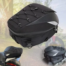 Motorcycle Waterproof Rear Seat Tail Bag Luggage Storage Backpack Shoulder Bag