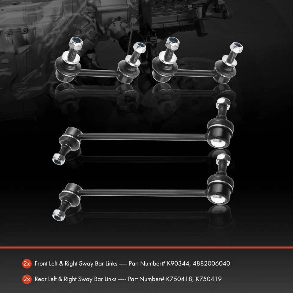 Barra estabilizadora delantera y trasera 4 piezas para Toyota Highlander Lexus RX350 RX450h Foto 2 de 4
