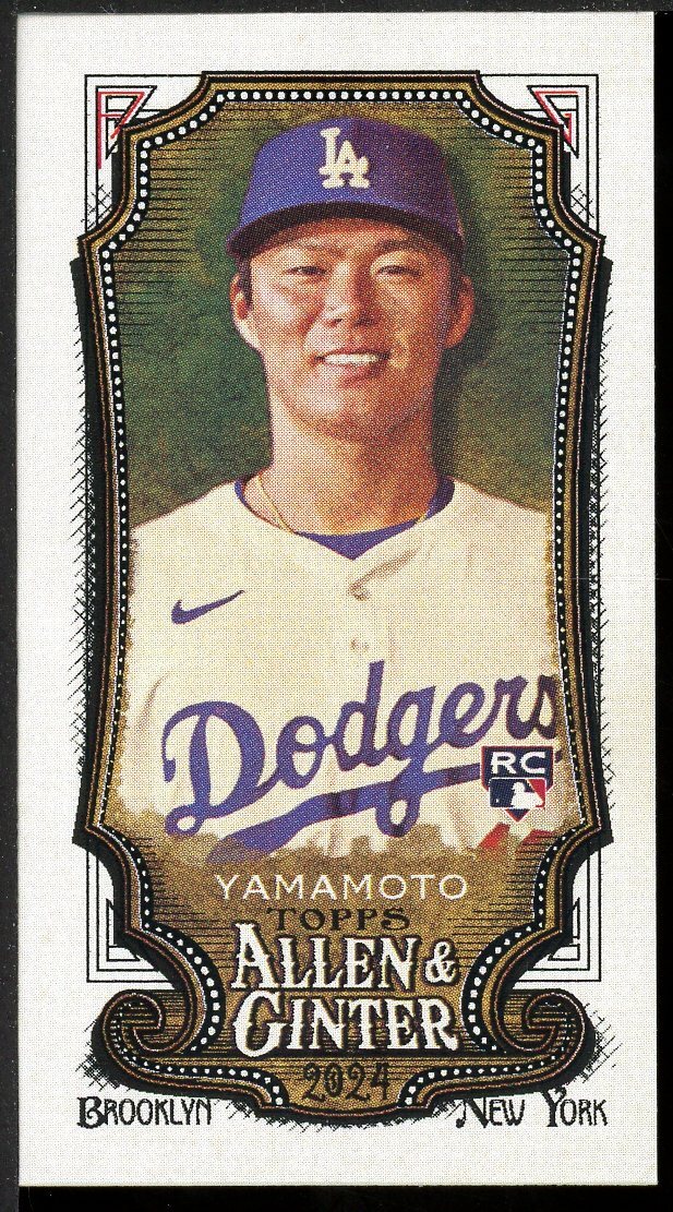 2024 Topps Allen & Ginter #201 Yoshinobu Yamamoto Mini