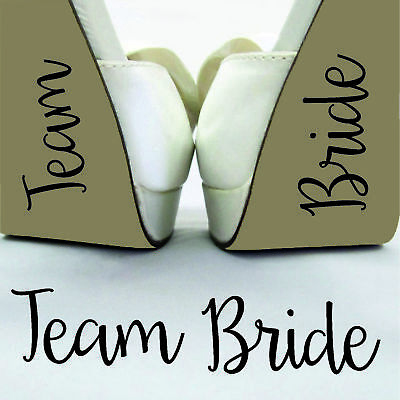 Team Bride Groom Wedding Day Funny Brides Shoe Decal Sticker