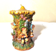 Johann Gunter Candle Carved Germany Children Musicians Blue Birds