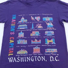 vintage 90s WASHINGTON D.C. THE NATION S CAPITAL T-Shirt XS tourist soft