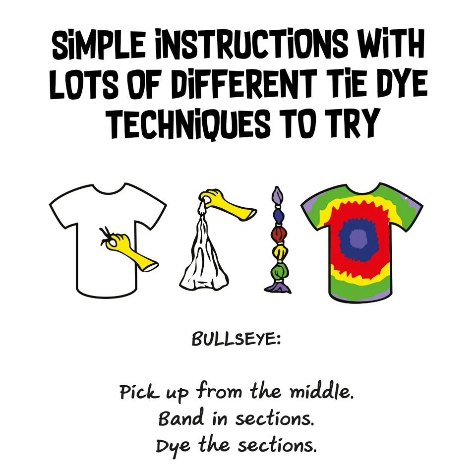 Tie Dye Kit With 3 Colour Dyes Plus Tote Bag & Cushion Cover To Design & Dye - Image 3 of 4