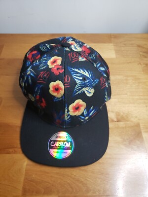 Womens Carbon Elements Floral Baseball Hat Cap Snapback New