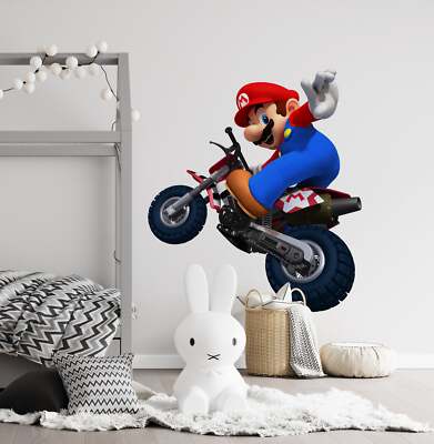 Super Mario Bros Kart Wall Decal Removable Sticker Kids Home Decor Art ...