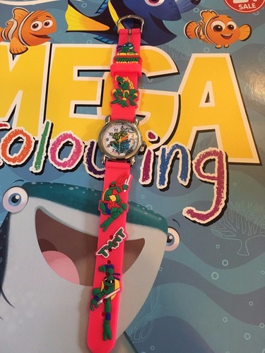 Kids Boys Girls Ninja Turtles Wristwatch Silicone Strap Wrist Watch Slim 3mm UK - Picture 19 of 26