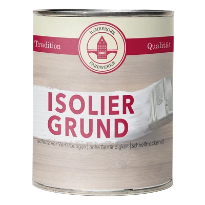 BAMBERGER FARBWERKE Isoliergrund Weiß Sperrgrund Grundierung Holz für Kreidefarbe Absperrgrund