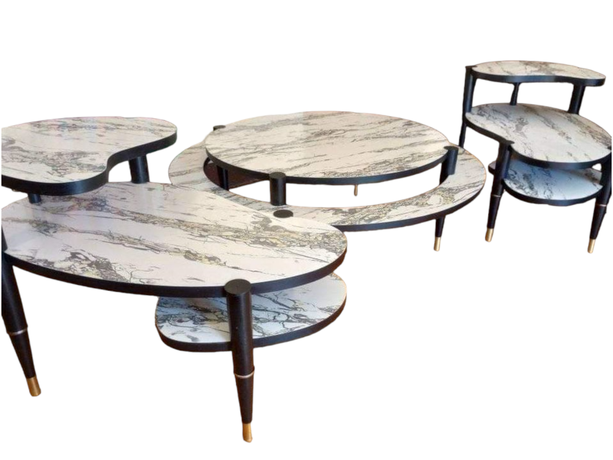 Pair of MCM Atomic End Tables, 1950's Table, Vintage Biomorphic 3