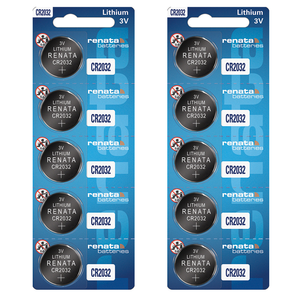 Renata CR2032 3V Lithium Coin Cells 2032 Battery (10 Count) Tracking