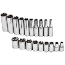 Powerbuilt 19 Piece 1/4 Inch Drive Metric 6 Point Socket Set - 941535
