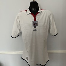 ENGLAND 2003/2004/2005 HOME FOOTBALL SHIRT TRIKOT UMBRO REVERSIBLE SIZE XL