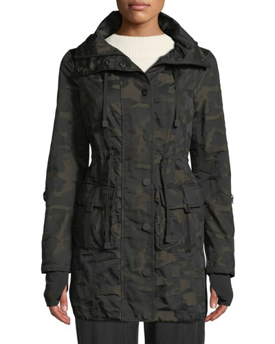 NWT Blanc Noir Camo-Print Hooded Anorak 