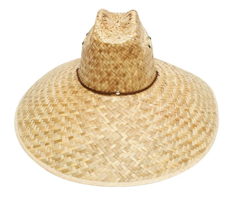 Voyager Tools Double Weaved Hard Shell Shade Hat Large Fit Wide Brim Straw Hat