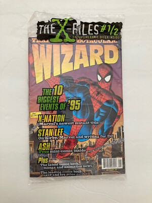 Wizard Comics Magazine January 1996 #53 Polybag Spider-Man With Inserts