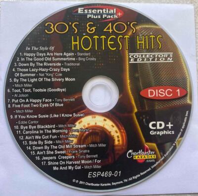 30'S & 40'S KARAOKE CDG CHARTBUSTER CD+G MUSIC 469-01 TONY BENNETT MITCH MILLER