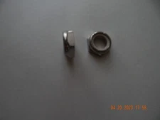 STAINLESS STEEL NYLON INSERT HEX JAM LOCKNUT. 1"-8 2 PCS. 18-8 NEW