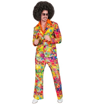WIDMANN Kostüm 60er/70er Jahre Anzug – Gr. S-XXL - Hippie Jackett und Hose