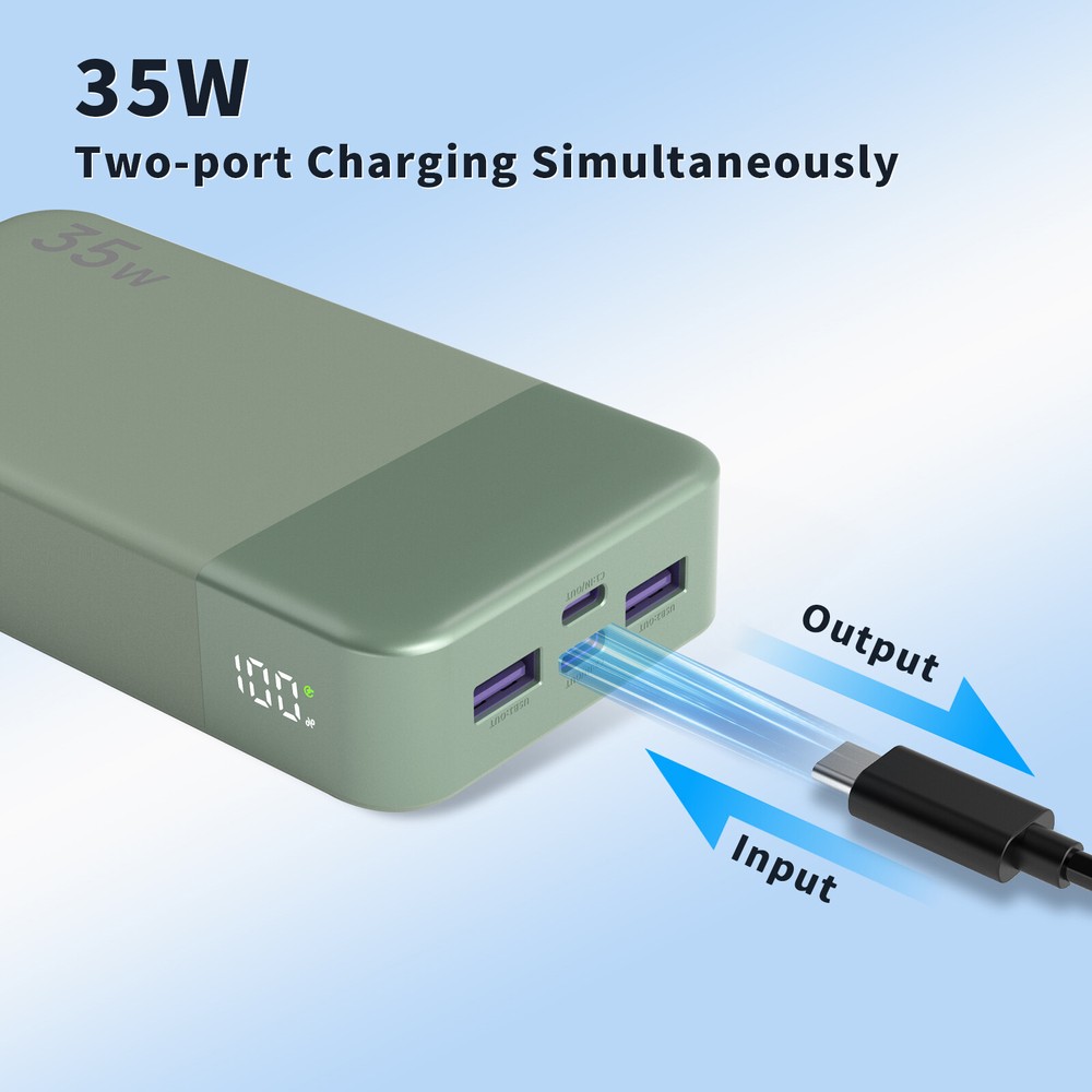 20000mAh Power Bank Portable Charger for Phones and Tablets Fast Charging External Battery Pack