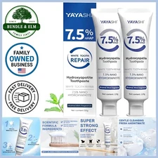 Hydroxyapatite Toothpaste 2-Pack Natural Gentle Mint Enamel Protection Oral H...