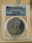 *2020 1oz American Silver Eagle $1, PCGS MS70 First Strike Label