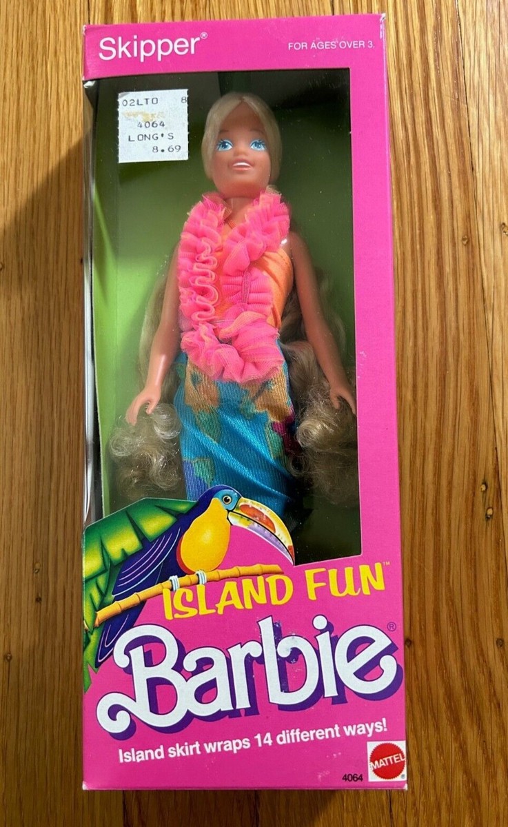 Vintage Island Fun Barbie Skipper Doll 1987 Mattel Long Blonde