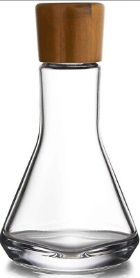 Nambe Vie Wine Decanter Acacia Wood Stopper Glass Carafe 10  NWOT